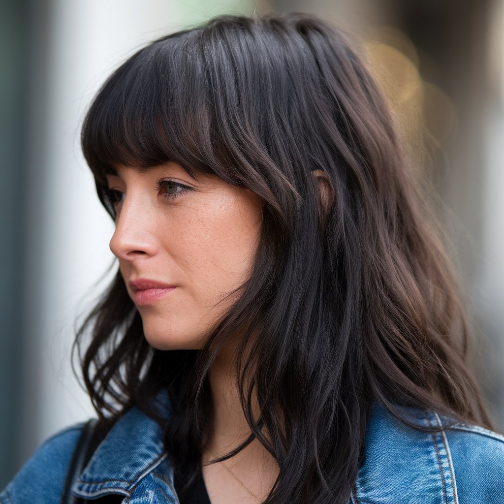 Black Hair Fringe and Bangs