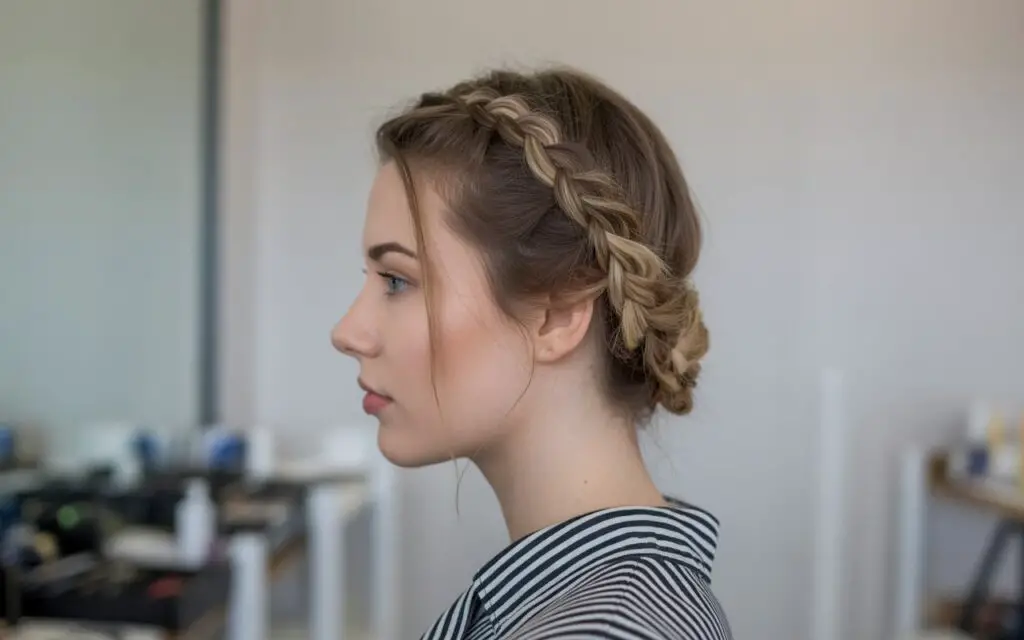 Woman with Dutch Braid