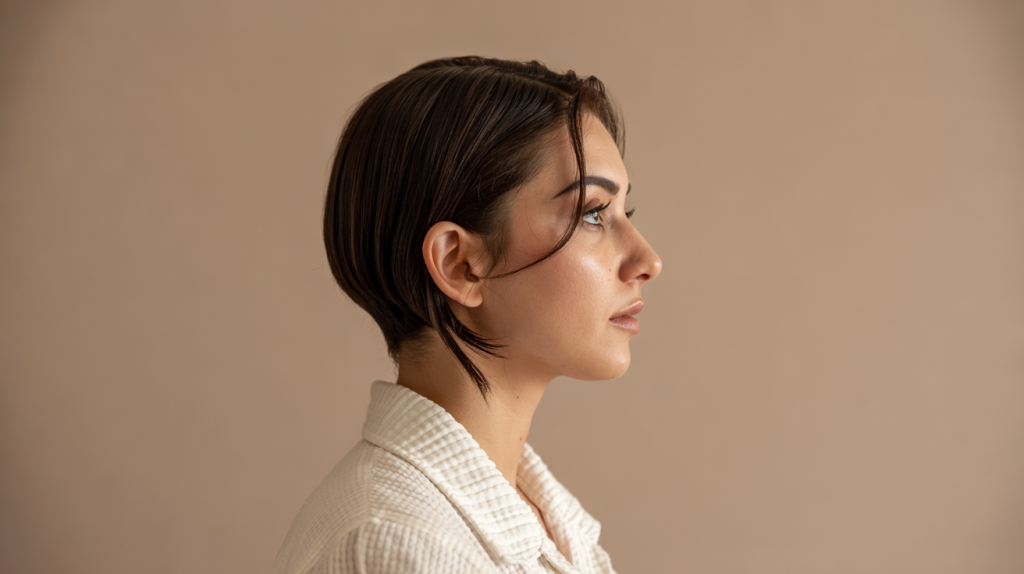 Very short haircut
