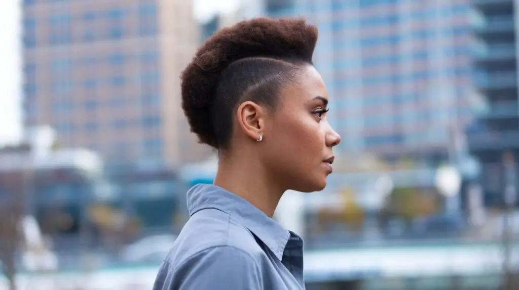 tapered afro shaved hair