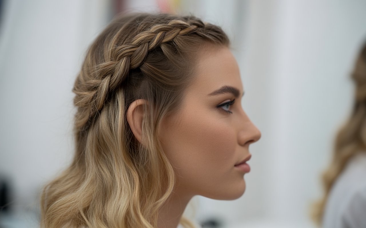 braid on Layered hair
