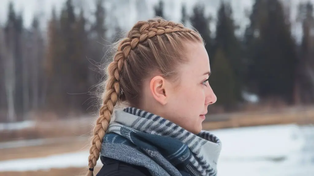 Dutch Braids in Winter