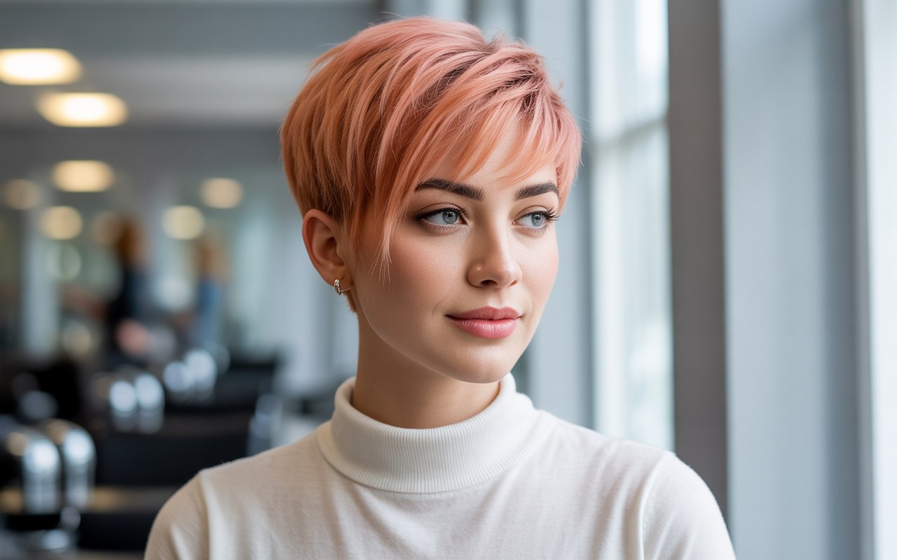 Woman with Pixie Haircut