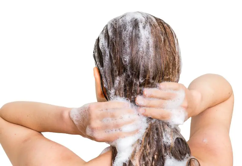 Applying Shampoo on Hair