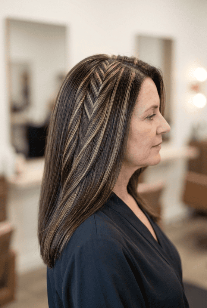 Ask About Herringbone Highlights for Root Regrowth