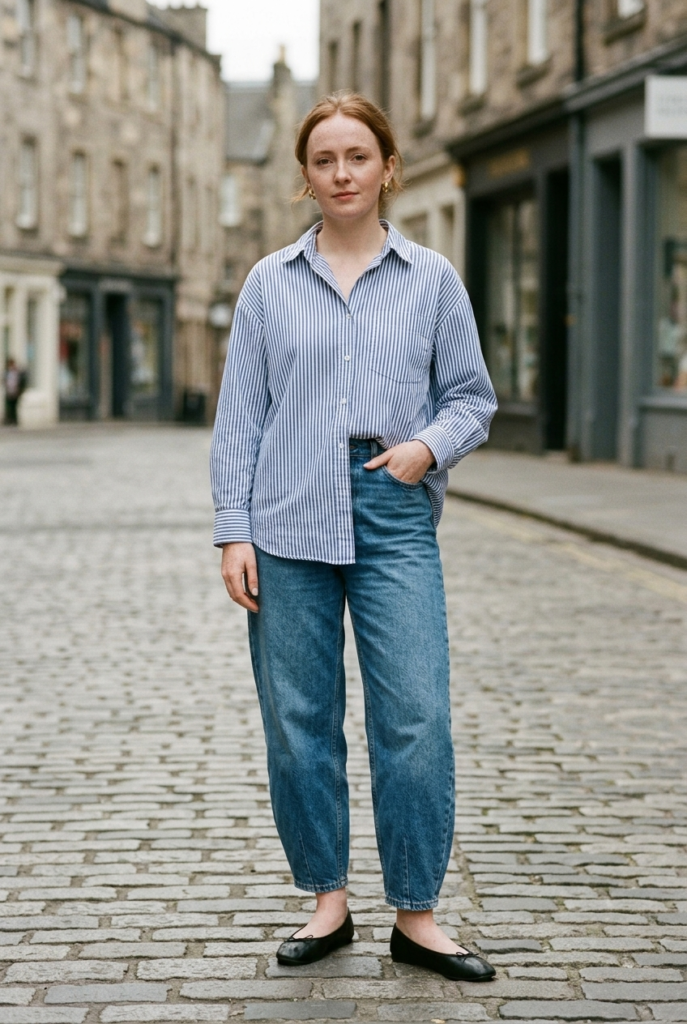 Barrel Jeans + An Oversized Button-Down Barrel Jeans + An Oversized Button-Down