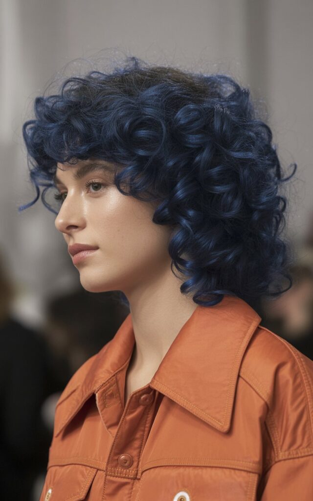 Black Sapphire on Curly Hair