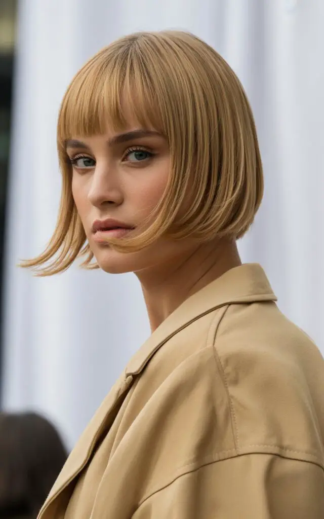 Bob with Curtain Bangs