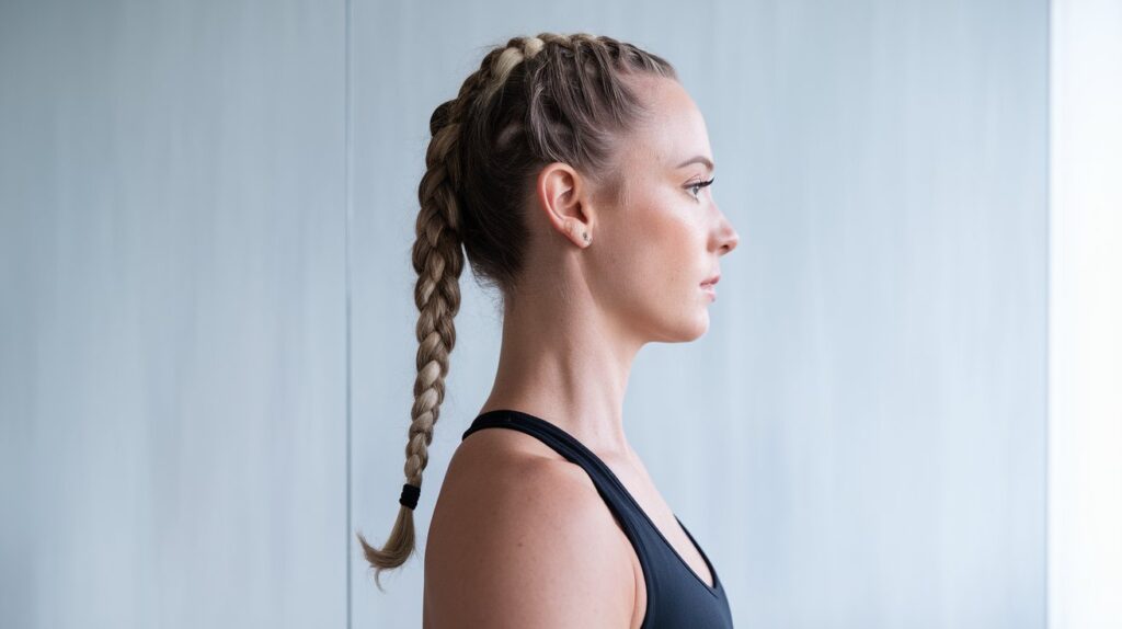 Braided Hairstyle for Pilates