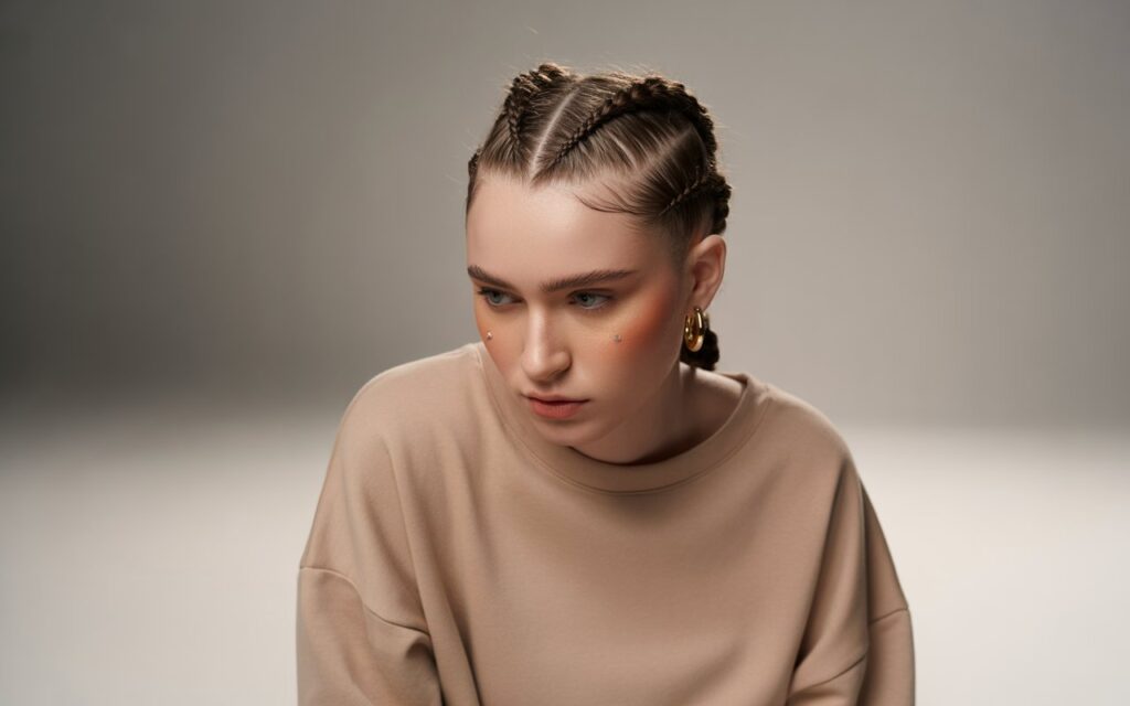 Braided Hairstyle to Hide Greasy Hair