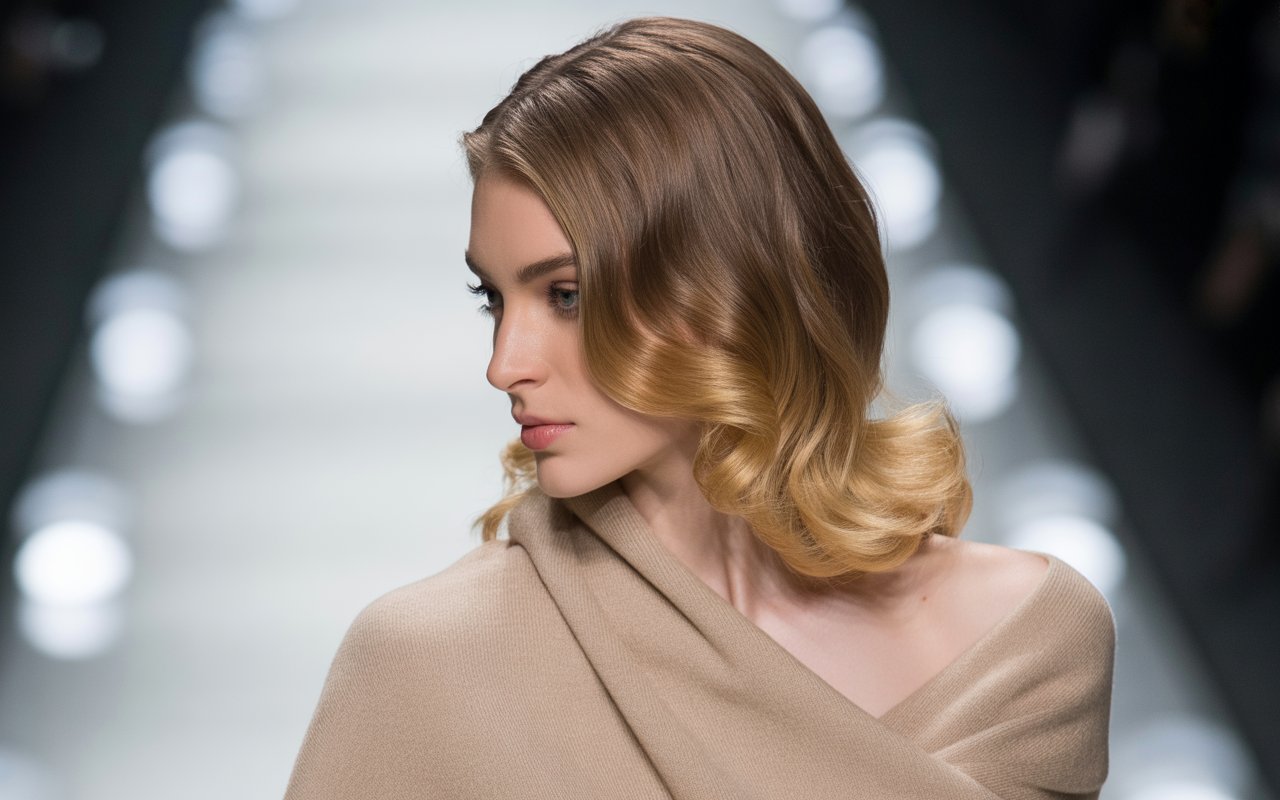 Bronde Hair Color with natural brown and blonde blend highlights