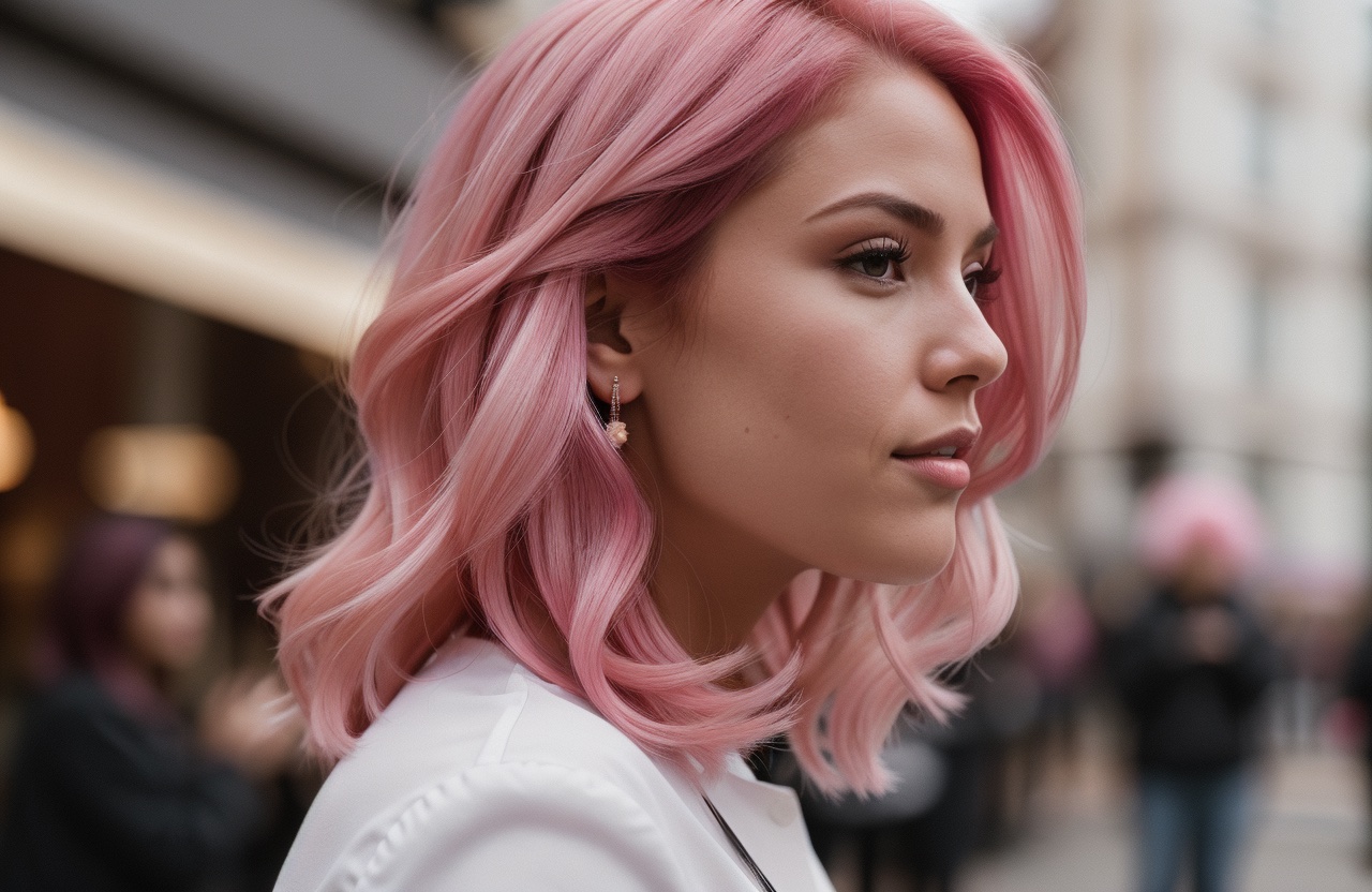 Bubblegum Pink hair color