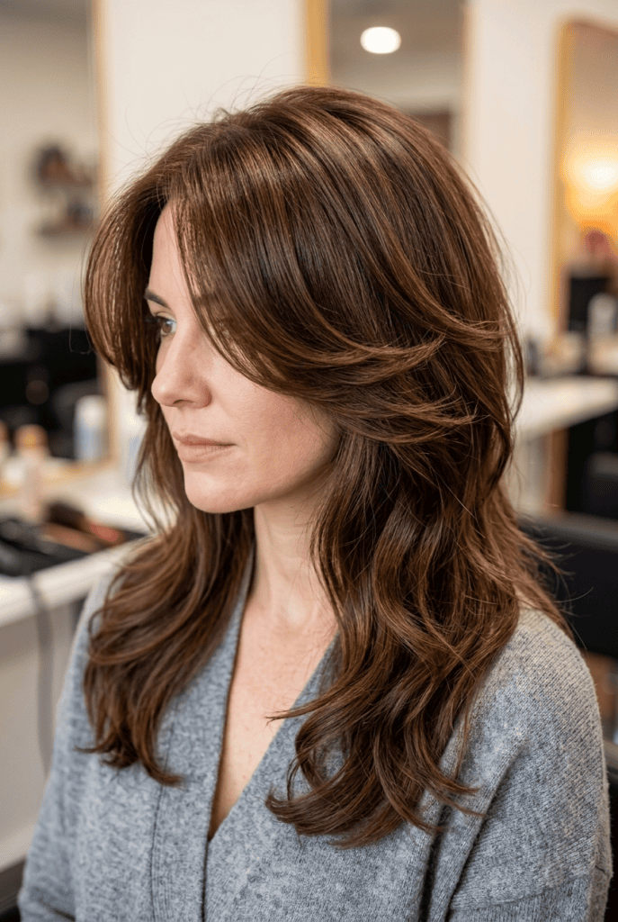 Butterfly Cut Butterfly haircut with layered wing shaped face framing layers