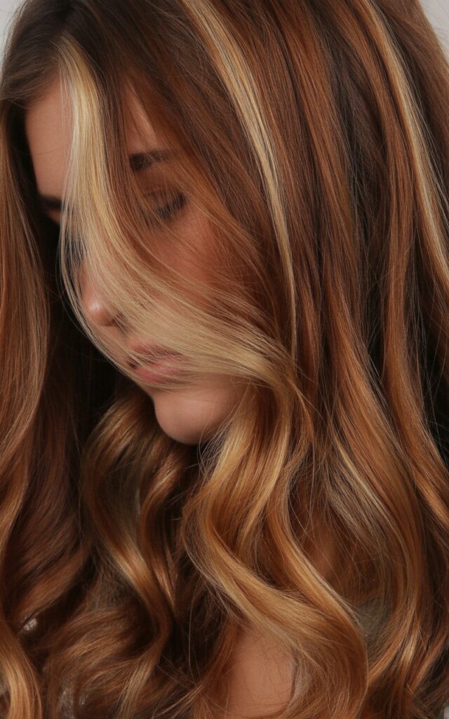 Chestnut Brown with Face-Framing Highlights 