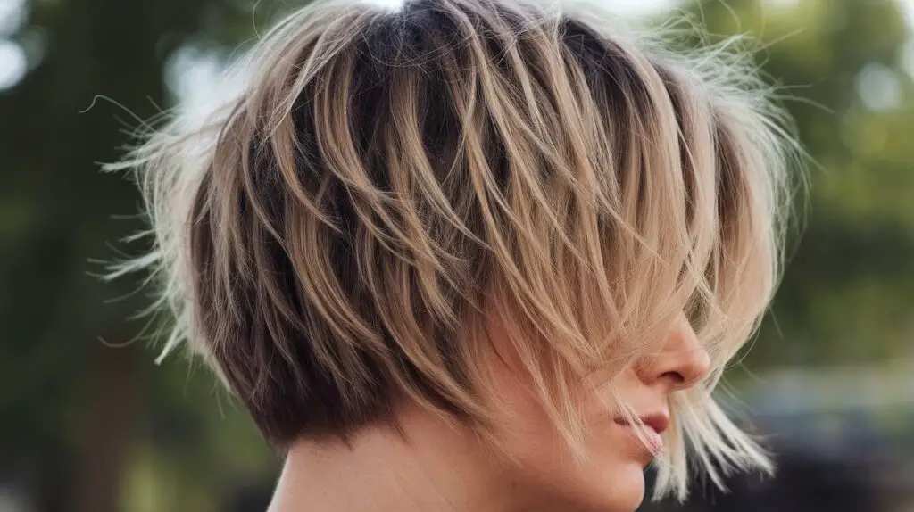 Choppy Layers Short Shaggy Bob