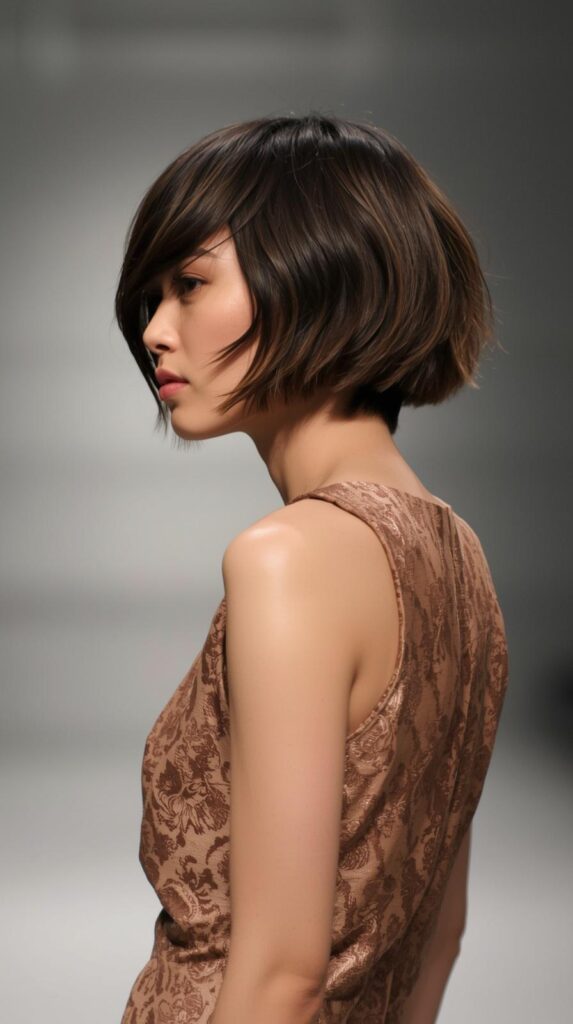 Choppy Shag Bob with Side Part Choppy Shag Bob with Side Part