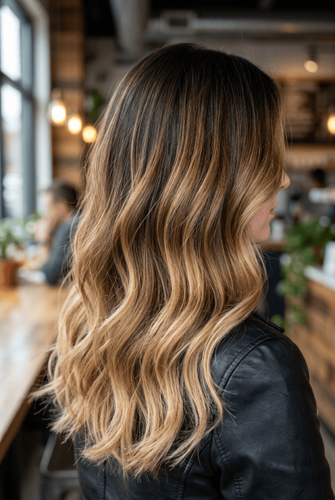 Color Melt Seamless color melt from espresso to caramel blonde