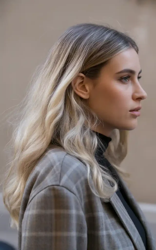 Sandy Blonde and gray hair Balayage