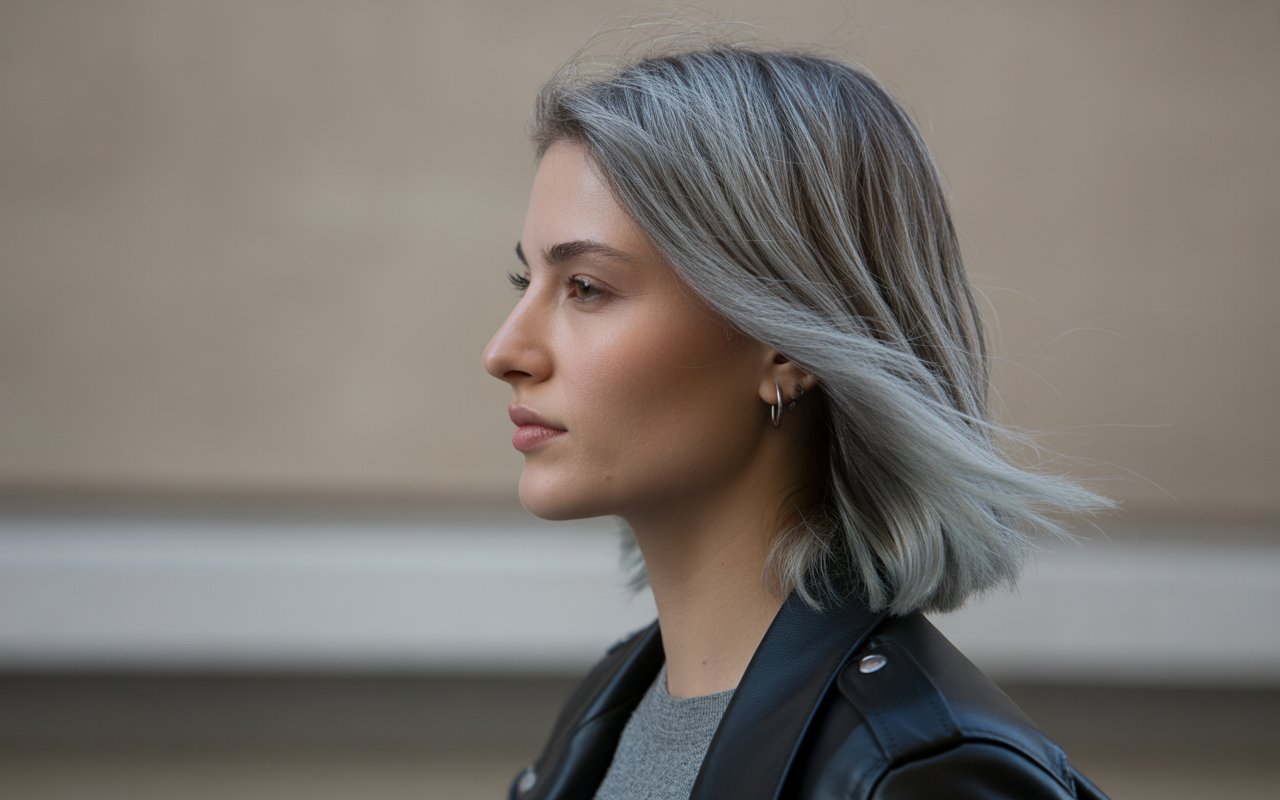 gray hair Balayage