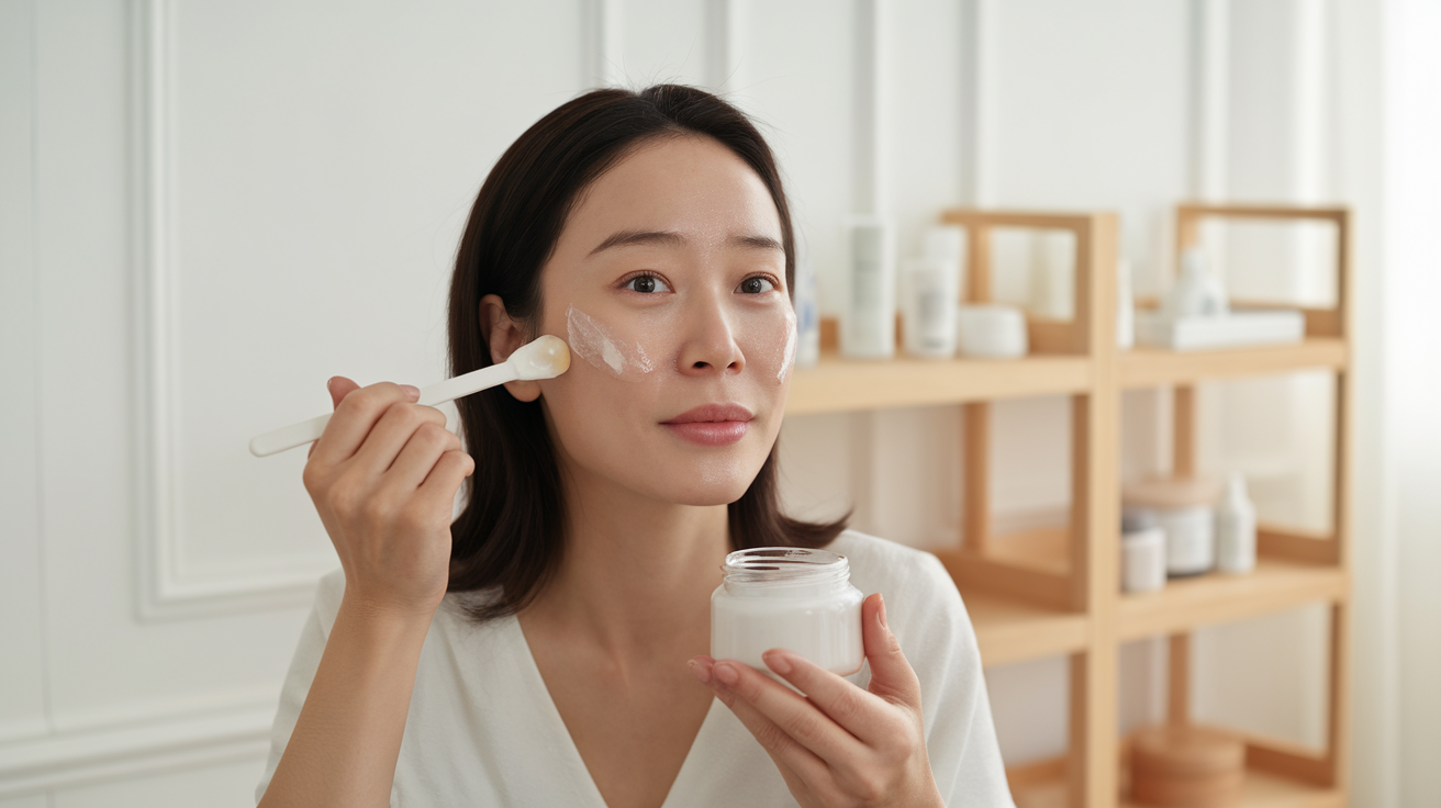 Korean skincare ritual involving Vaseline