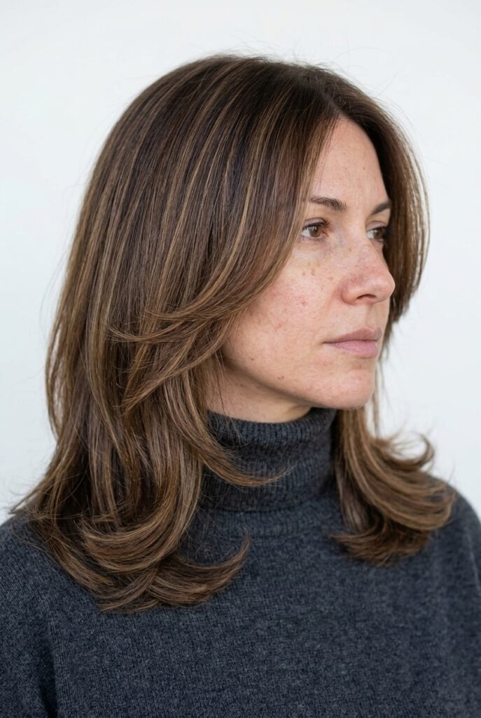 Face-framing layers haircut
