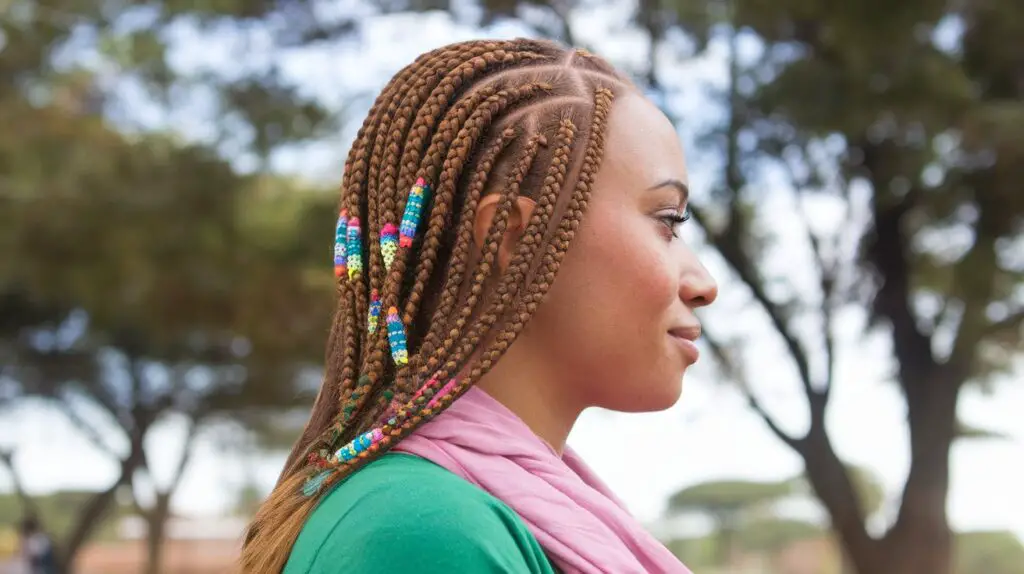 Fulani Braids Brown Hair Colored Accessories