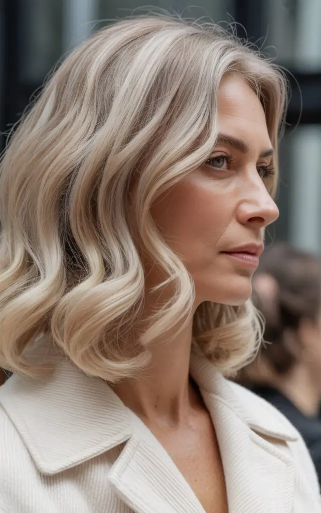 Full Gray Coverage With a Warm Blonde Finish