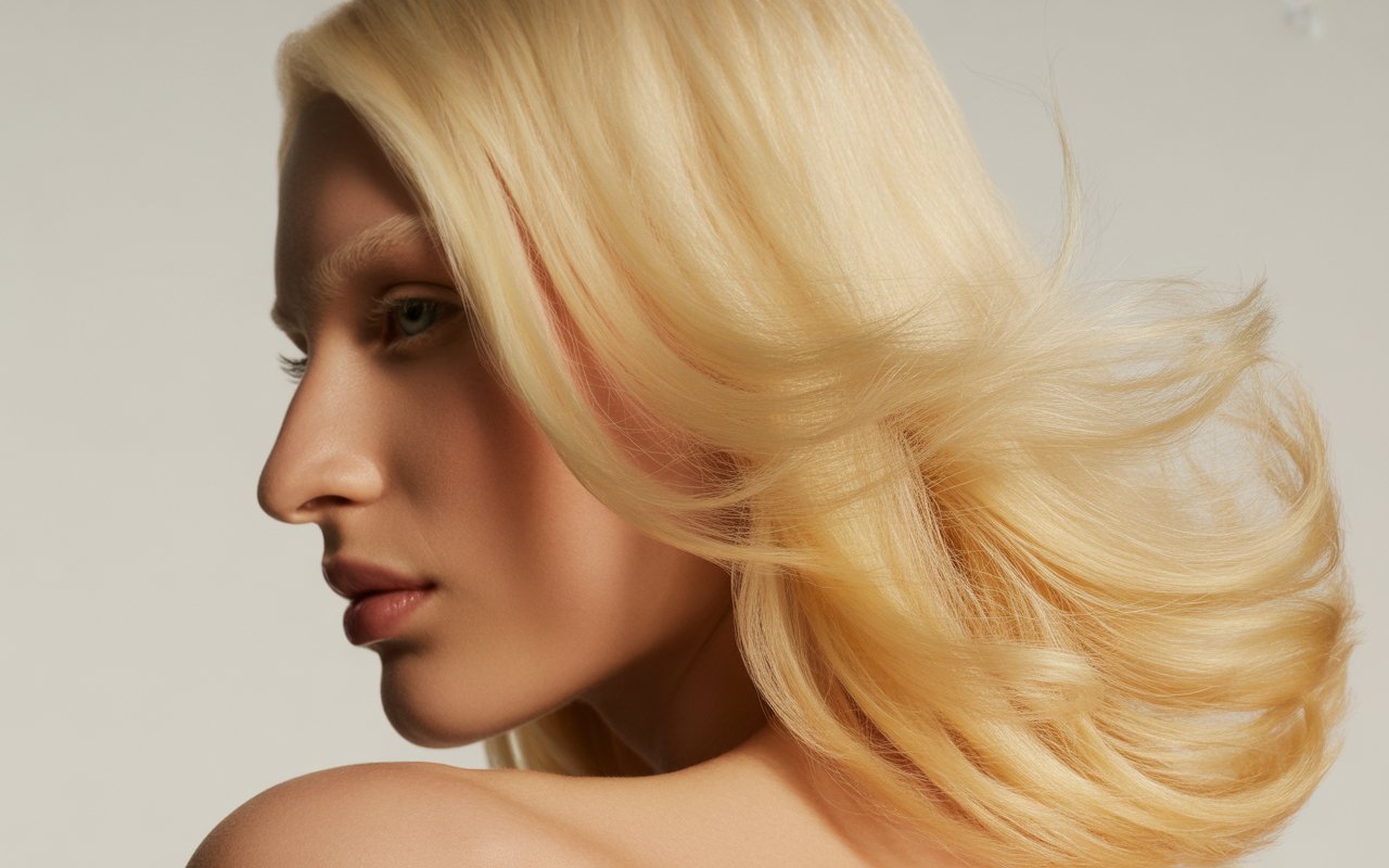 Full closeup to Vanilla Blonde Hair Dye