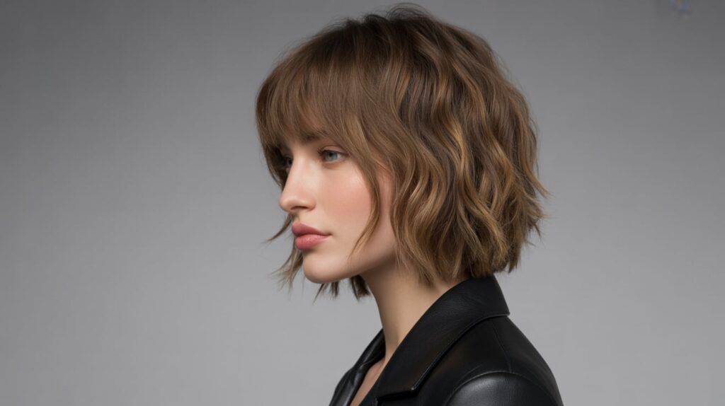 Shaggy Lob with Bangs