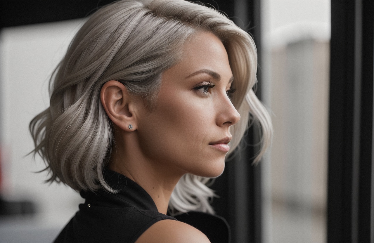 Gray Hair Blend with Blonde