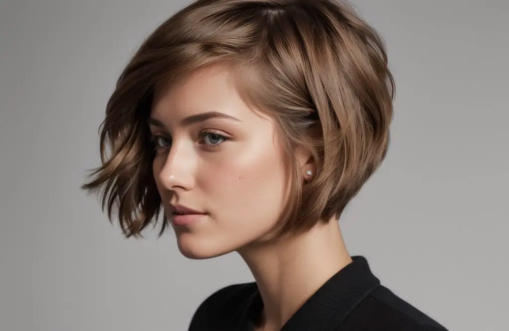 Heart-Shaped Face with Short Textured Bob
