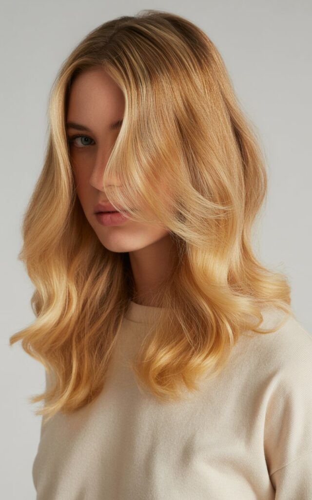Honey Blonde with Ash Lowlights hair dye