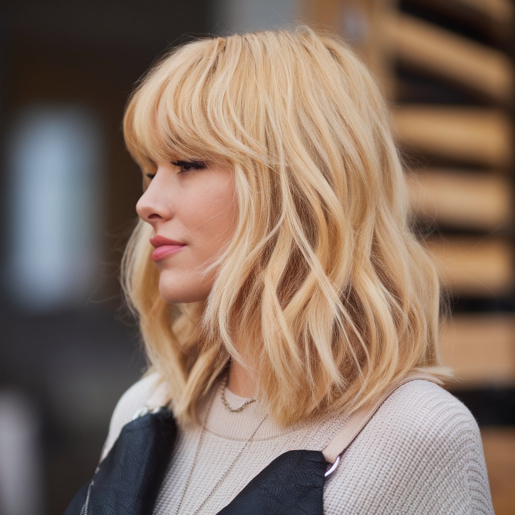 Fringe  and Bangs Blonde Hair