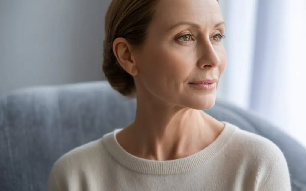 55 yrs Woman with glowing skin