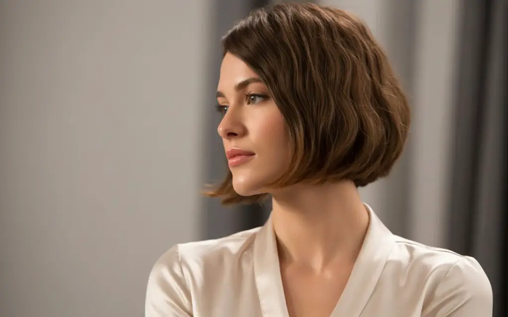 Woman with Textured bob haircut