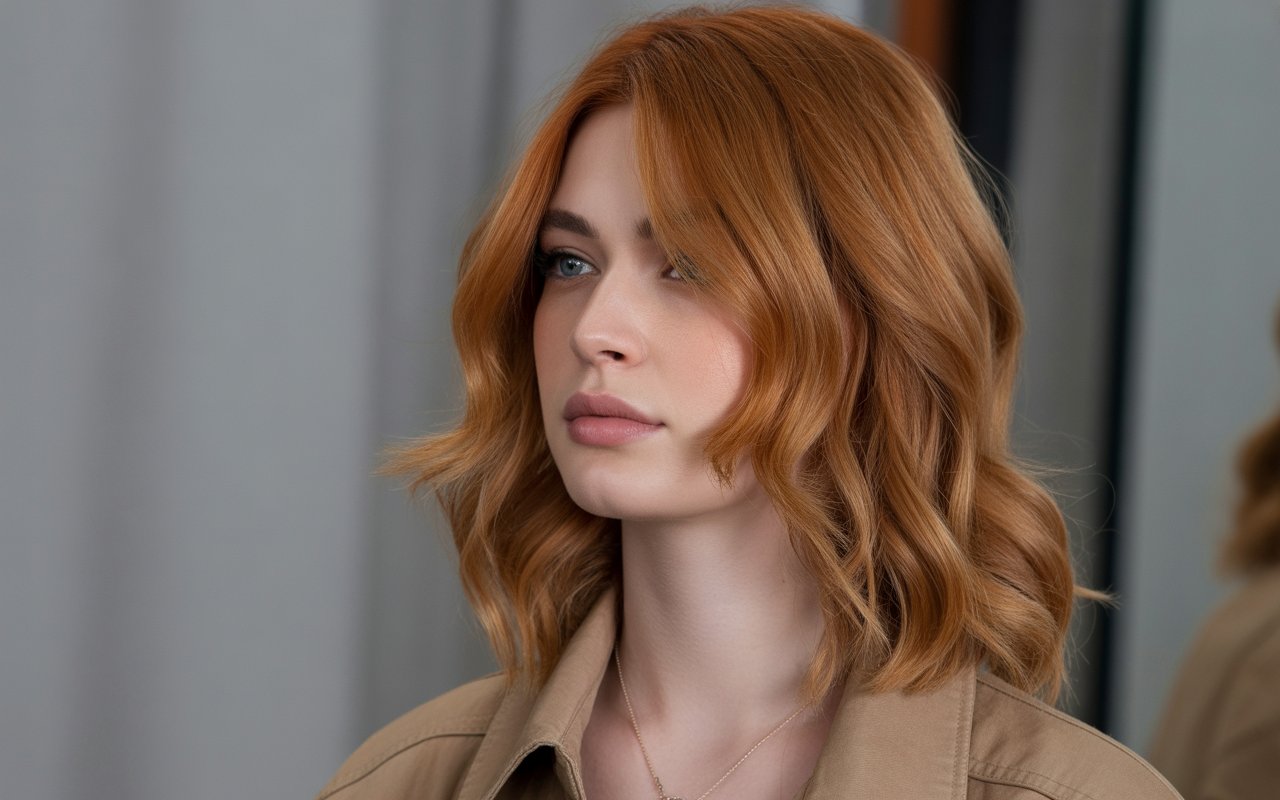 Woman with Copper Hair Color