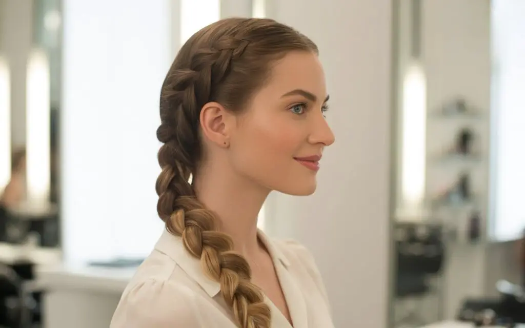 Woman with Dutch Braid