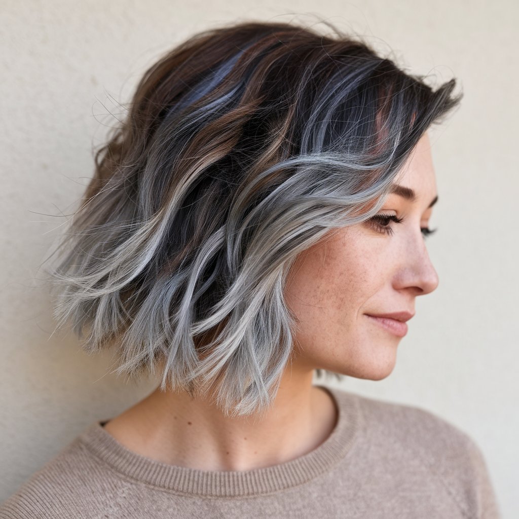 Medium Gray Hair Blend