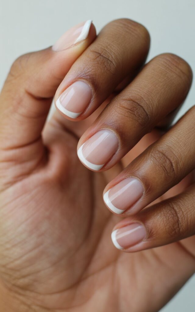 Micro French Tip on a Short Acrylic