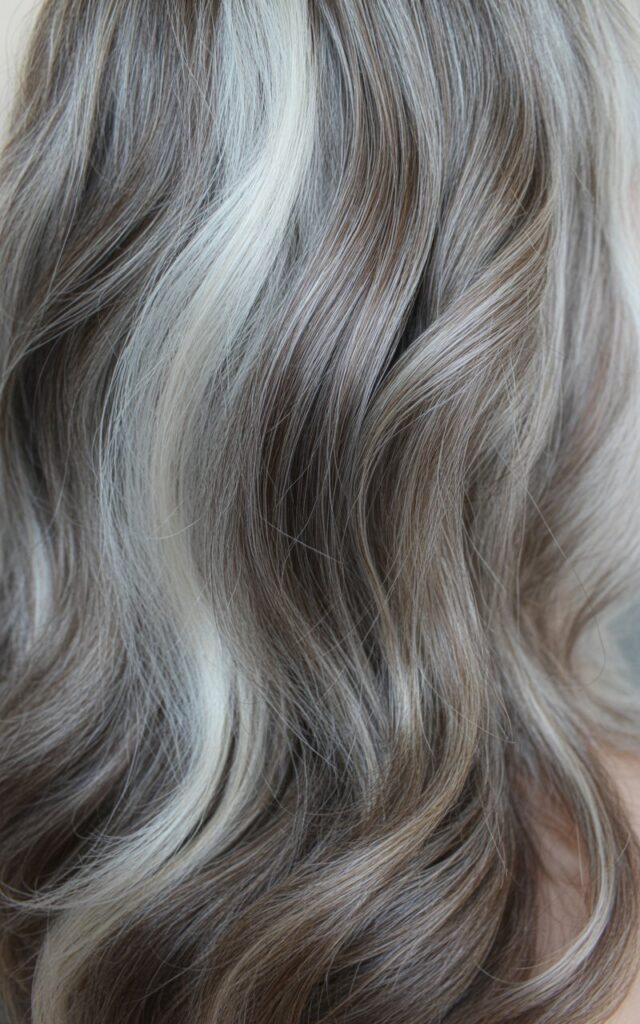 Natural Gray Hair blend When Growing with Babylights