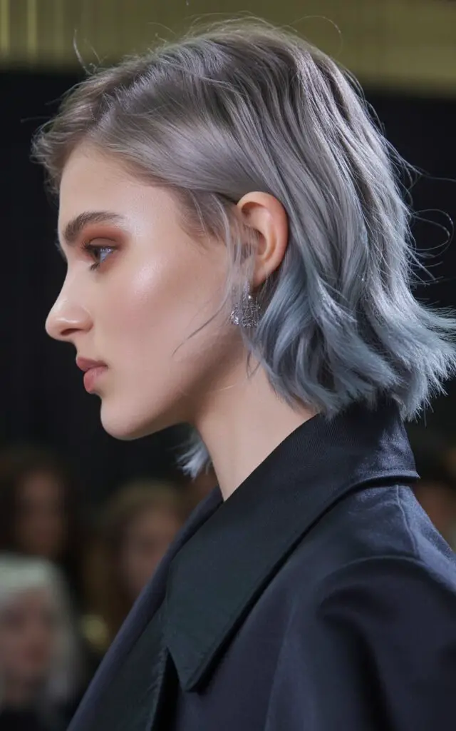 Natural Gray with Cool-Toned Highlights
