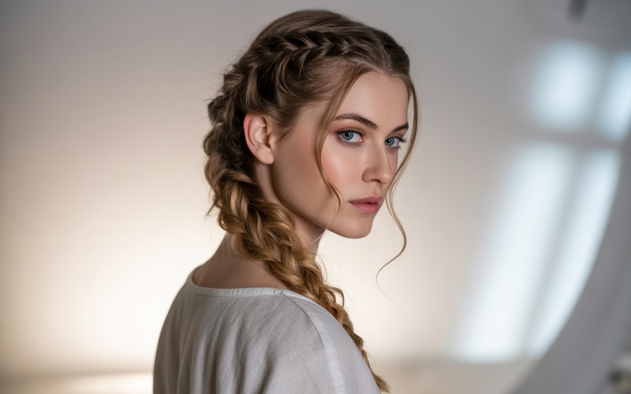 Woman with Mermaid Braid