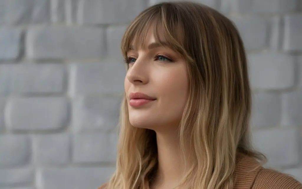 Woman with Face Framing Bangs