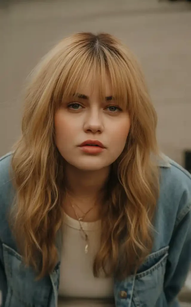 Long Shag with Curtain Bangs