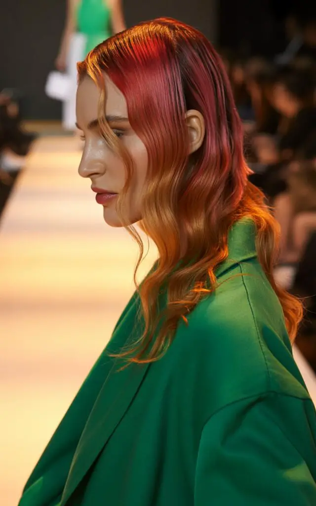 Red and Copper highlights with bold fiery red base