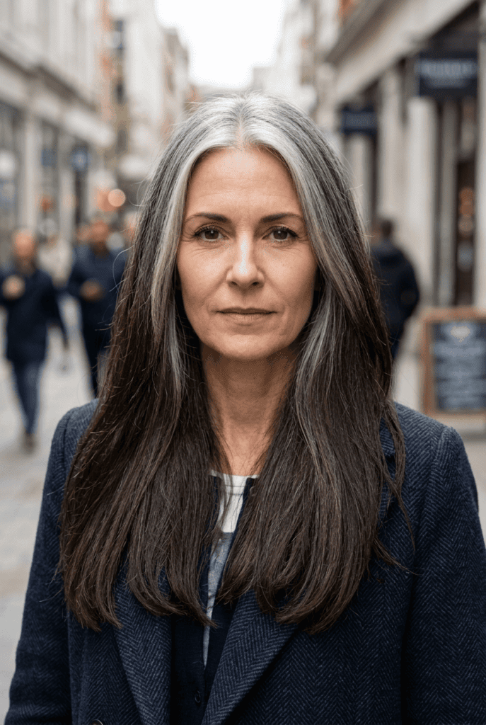 Reverse Ombre Woman with reverse ombre hair lighter roots deepening to ends