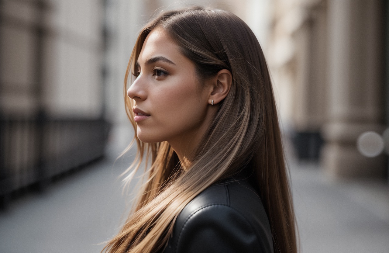 Shiny Long Straight Hair