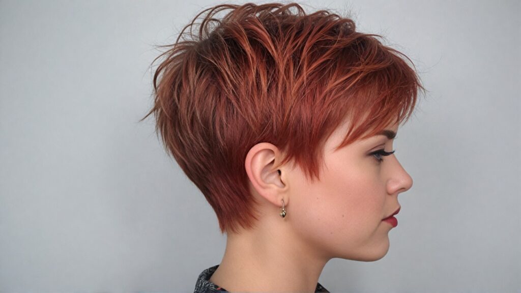 Short Choppy Haircut Red Hair