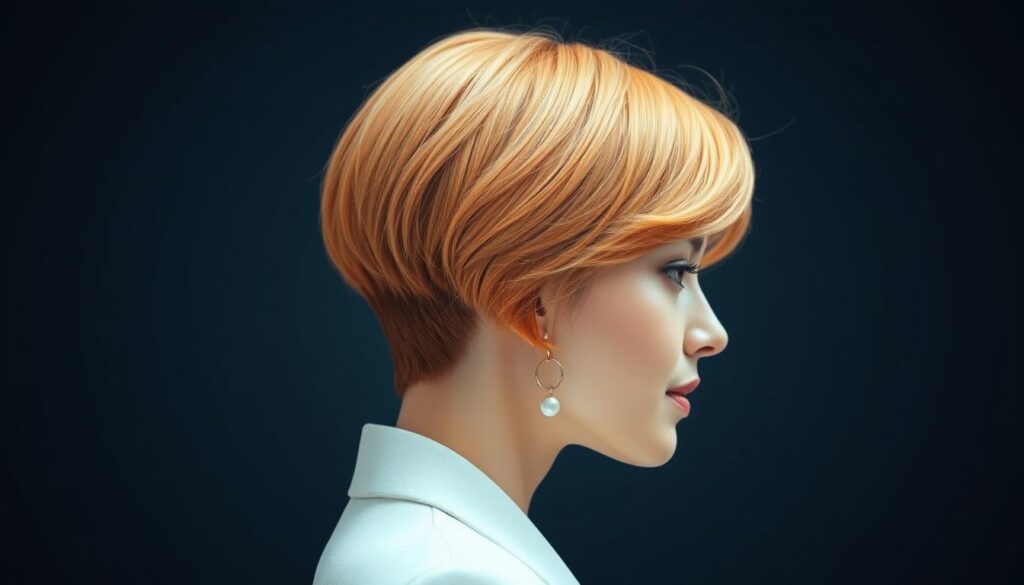 Short Haircut Pastel Orange hair color