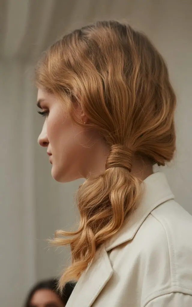 Side Swept Voluminous Ponytail